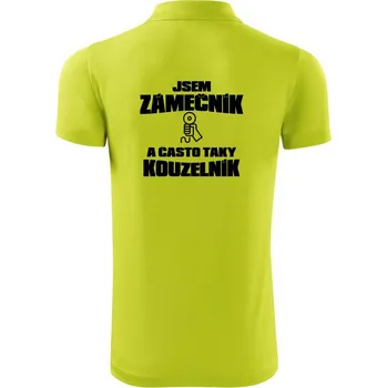 Pánská košile Kouzelník - zámečník - Polokošile Victory sportovní (dresovina) - 3XL ( Limetková )