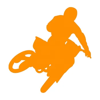 Samolepící dekorace Motorka 025 pravá motokros (06 - oranžová) SAMOLEPKA NA AUTO, NÁLEPKA, FÓLIE, POLEP, TUNING, VLASTNÍ TEXT, TISK, AUTOSAMOLEPKY.cz, POLEPY, OBRÁZEK, LOGO, 3D STICKERS