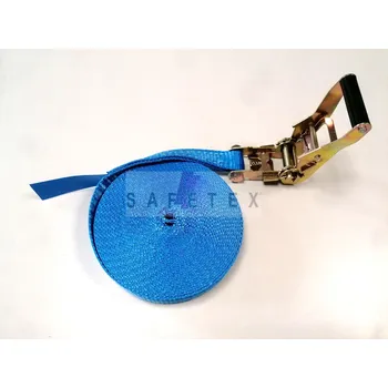 Upínací popruh upínací pás 35mm s ráčnou 35S-1-DR 3000kg, délka kompletu 1 m, barva modrá