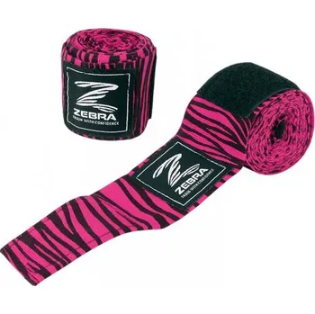 Boxerské rukavice BOXERSKÉ BANDÁŽE ZEBRA 255CM PINK