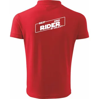 Pánská košile Best Bike rider in galaxy - Polokošile pánská Pique Polo 203 - 3XL ( Červená )