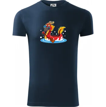 Pánské tričko Dračí loď s pádlem - Viper FIT - Pánské zůžené tričko - 2XL ( Námořní modrá (velmi tmavá - téměř černá) )
