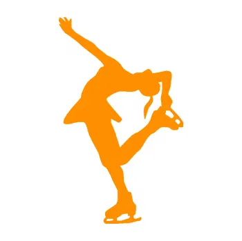 Polep vozidla Krasobruslení 001 levá krasobruslařka (06 - oranžová) SAMOLEPKA NA AUTO, NÁLEPKA, FÓLIE, POLEP, TUNING, VLASTNÍ TEXT, TISK, AUTOSAMOLEPKY.cz, POLEPY, OBRÁZEK, LOGO, 3D STICKERS