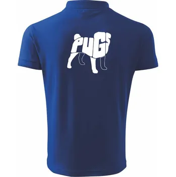 Pánská košile Mops - nazev v těle - Polokošile pánská Pique Polo 203 - 4XL ( Královská modrá )