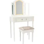 ALDOTRADE Kosmetický stolek LED Milena 138x78x40 s taburetem