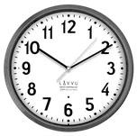 LAVVU Šedé hodiny Accurate Metallic Silver řízené rádiovým signálem - 3 ROKY ZÁRUKA! LCR3011