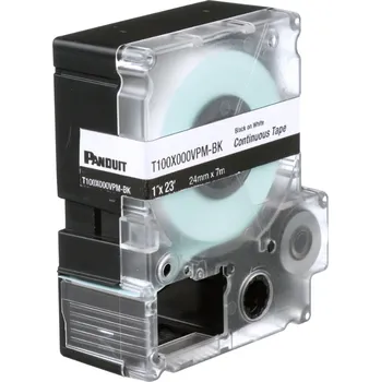 Tiskárna štítků T100X000VPM-BK Kazeta MP s kontinuální popisovací páskou, šířka 24mm, délka 7m, černá na bílé, vinyl