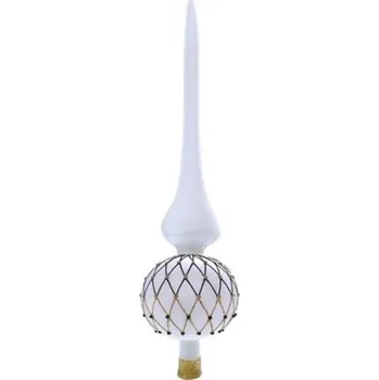 Glassor Vánoční špice 27 cm bílá 