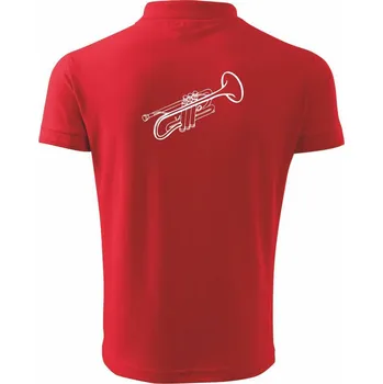 Pánská košile Trubka z boku - Polokošile pánská Pique Polo 203 - M ( Červená )