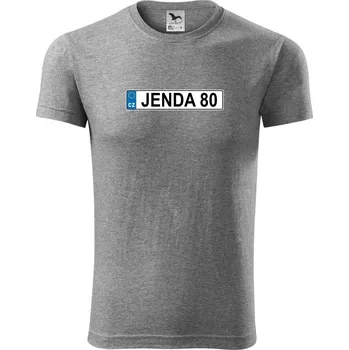 Pánské tričko SPZ Jenda 80 - Viper FIT - Pánské zůžené tričko - S ( Tmavě šedý melír )