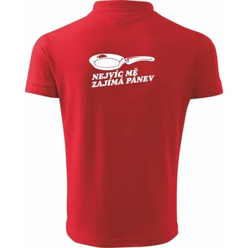 Pánská košile Nejvíc mě zajímá pánev - Polokošile pánská Pique Polo 203 - M ( Červená )
