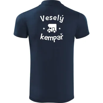 Pánská košile Veselý kempař - Polokošile Victory sportovní (dresovina) - S ( Námořní modrá (velmi tmavá - téměř černá) )