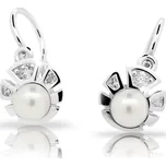 Cutie Jewellery Dětské stříbrné náušnice C2410 Barva: Bílá
