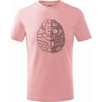 Mechanický mozek - Tričko dětské bavlněné - 158 cm/12 let ( Růžová )