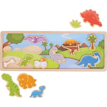 Bigjigs Toys magnetické puzzle dinosauři