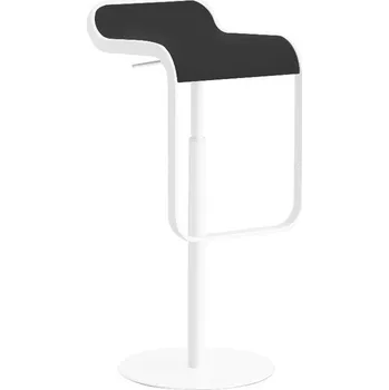 Jídelní židle La Palma Barová židle Lem S80 / píst v barvě - čalouněná Podnož: práškový lak černý - black power c (N), Sedák: látka - Fabrics (Cat A,B,C,D)