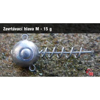 Rybářský háček Red Bass - Jig koule zavrtávací vel. M - 15g, bal. 2ks - VÝPRODEJ