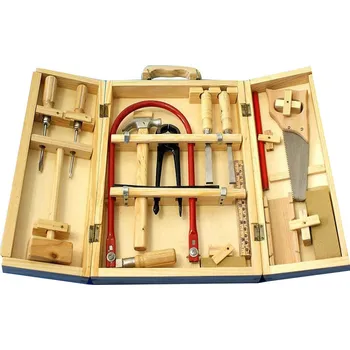 Dřevěný dětský kufřík s nářadím