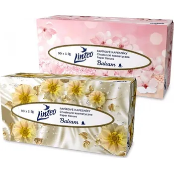 Papírový kapesník Zahraniční výrobce Papírové kapesníky Linteo v krabičce 90 ks, 3 vrstvé 515103900000