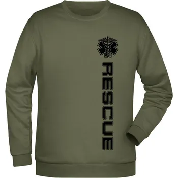 Pánská mikina Mikina Rescue - olivová