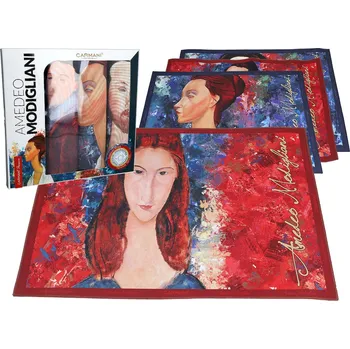 prostírání Carmani® Carmani - Sada 4 prostírání A. Modigliani, mix 1 - 29,5*40 cm