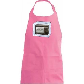 Kuchyňská zástěra LED TV (Hana-creative) - Dámská zástěra na vaření - Univerzální velikost ( Růžová )