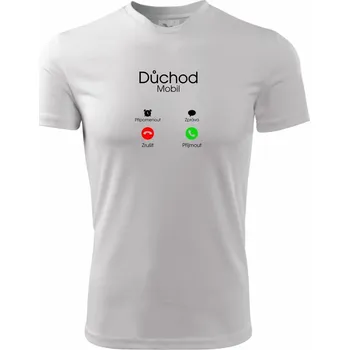 Pánské tričko Důchod volá - Pánské triko Fantasy sportovní (dresovina) - L ( Bílá )