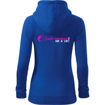 Dámská mikina Jsem namyšlená, no a co! - Dámská mikina trendy zipper s kapucí - XL ( Královská modrá )