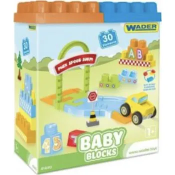 KOSTKY BABY BLOCKS WADER, 30 DÍLKŮ