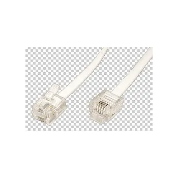 Počítačové příslušenství Kabel telefonní s konektory RJ11, 6/4, bílý, 10m