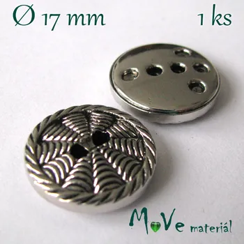 Knoflík Knoflík ozdobný dvoudírkový 17mm/1ks