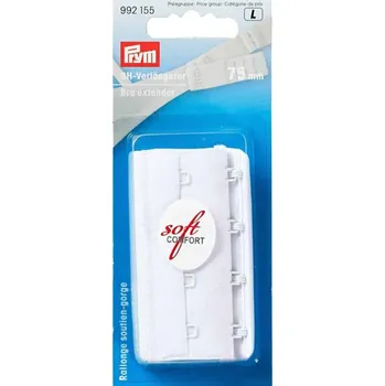 Prodlužovač na podprsenku bílý 4x3, šíře 75 mm