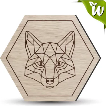 Podtácek Dřevěný podtácek - LIŠKA