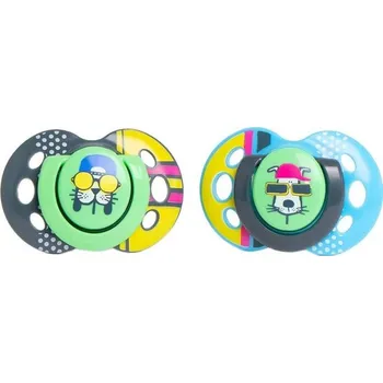 dudlíky Tommee Tippee Šidítko C2N silikon Fun Boy 2ks 18-36m
