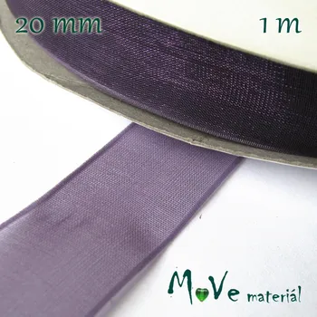Stuha Šifónová stuha 20mm, 1m, černofialová