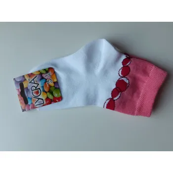 Ponožky bublinky bílo- řůžová 16-17 (odpovídá 24-26 EU obuv) velikost ponožková