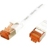 goobay FTP patchkabel kat. 6, plochý, 7,5m, bílý (94920) - 21.92.2226