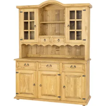 Knihovna Masivní kredenc CORDOBA Slim VIT101 Barevné provedení: Tmavý vosk K02