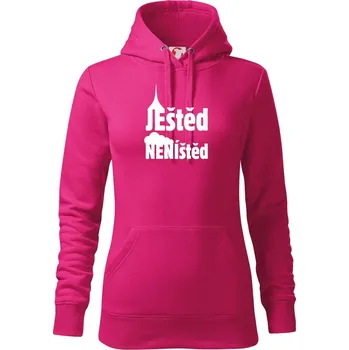 Dámská mikina Ještěd neníštěd - Mikina dámská Cape s kapucí - XS ( Purpurová )