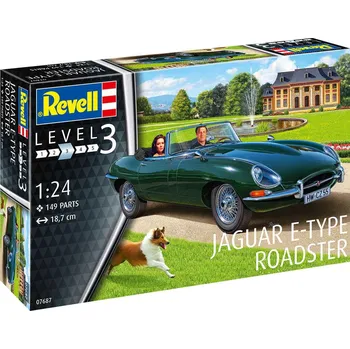 Plastikový model Plastic ModelKit auto 07687 - Jaguar E-Type Roadster (1:24)