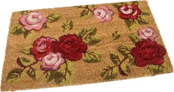 Rohožka Flomat Kokosová vstupní rohož Roses 60 x 35 x 1,7 cm