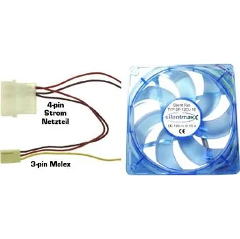 PC ventilátor SILENTMAXX FAN SF-120/12 (S) 19dB(A)
