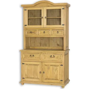 Knihovna Masivní Kredenc CORDOBA VIT11 Barevné provedení: Bezbarvý vosk K09