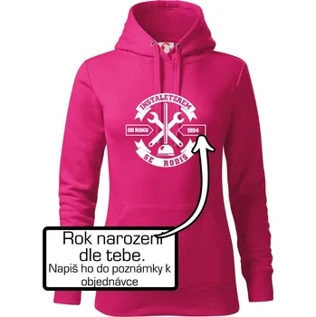 Dámská mikina instalatérem se rodíš - Mikina dámská Cape s kapucí - XL ( Purpurová )