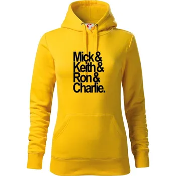 Dámská mikina Mick Keith Ron Charlie - Mikina dámská Cape s kapucí - XS ( Žlutá )