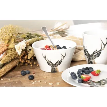 Porcelánová miska s jelenem Red Deer - Ø13*7,5cm