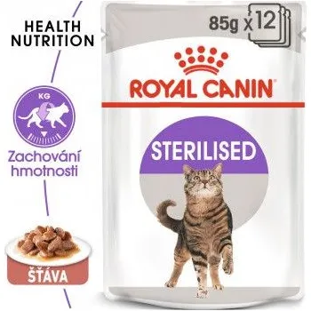 Krmivo pro kočku Royal Canin Sterilised Gravy kapsička pro kastrované kočky ve šťávě 12x