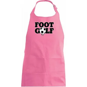 Kuchyňská zástěra Footgolf nápis - Dámská zástěra na vaření - Univerzální velikost ( Růžová )