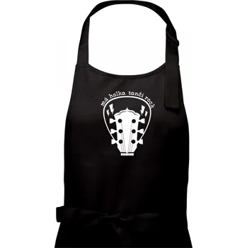 Kuchyňská zástěra Má holka tančí rock - Dámská zástěra na vaření - Univerzální velikost ( Černá )