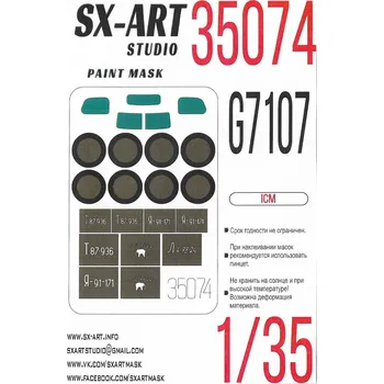 Plastikový model SX-ART 1/35 G7107 Painting mask (ICM)